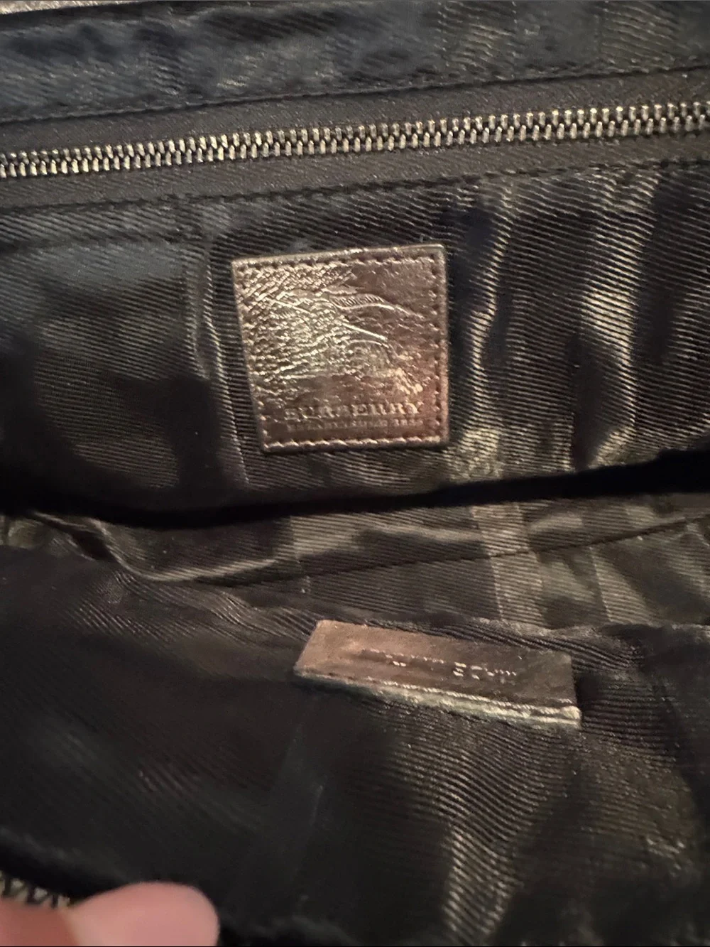 Burberry Metallic Bronze Trim Signature Check Top-Handle Satchel